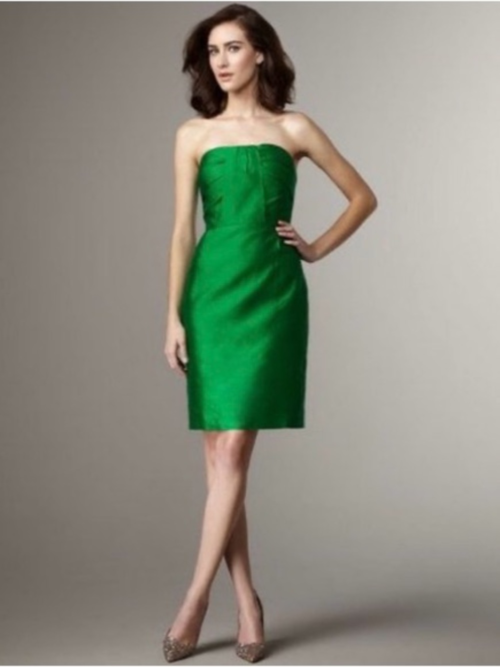BNWOT Kate Spade Silk Darcie Dress 8 Emerald Pine Green